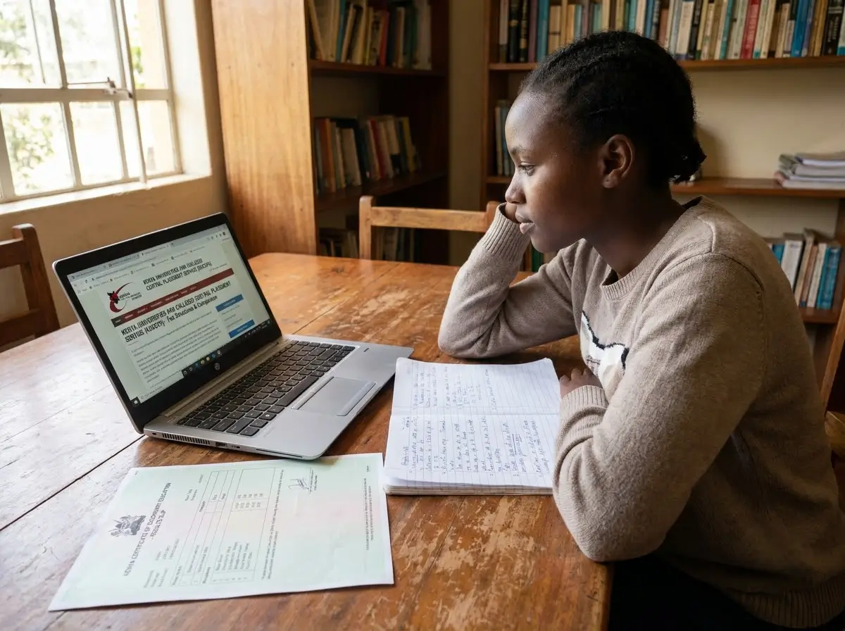 Student reviewing ACCA course options on a laptop in Nairobi